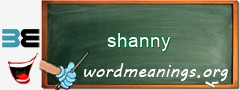 WordMeaning blackboard for shanny